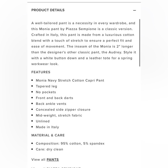 Piazza Sempione Made in Italy Black Monia Trouser Size 40/US4 - Picture 12 of 14